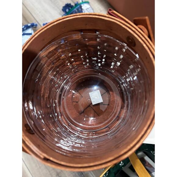 2 Longaberger Cinnamon Work Baskets 5"‎ and Protectors New with tags - Picture 7 of 7
